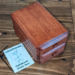 Stickman No. 1 Puzzle Box (Oak Wood Slide Box) #14 SE