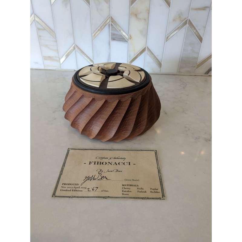 Fibonacci Puzzle Box by Jesse Born limited Edition #267