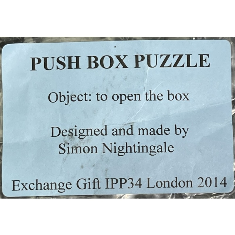 Push Box Puzzle - Simon Nightingale Exchange Puzzle, IPP 34 London