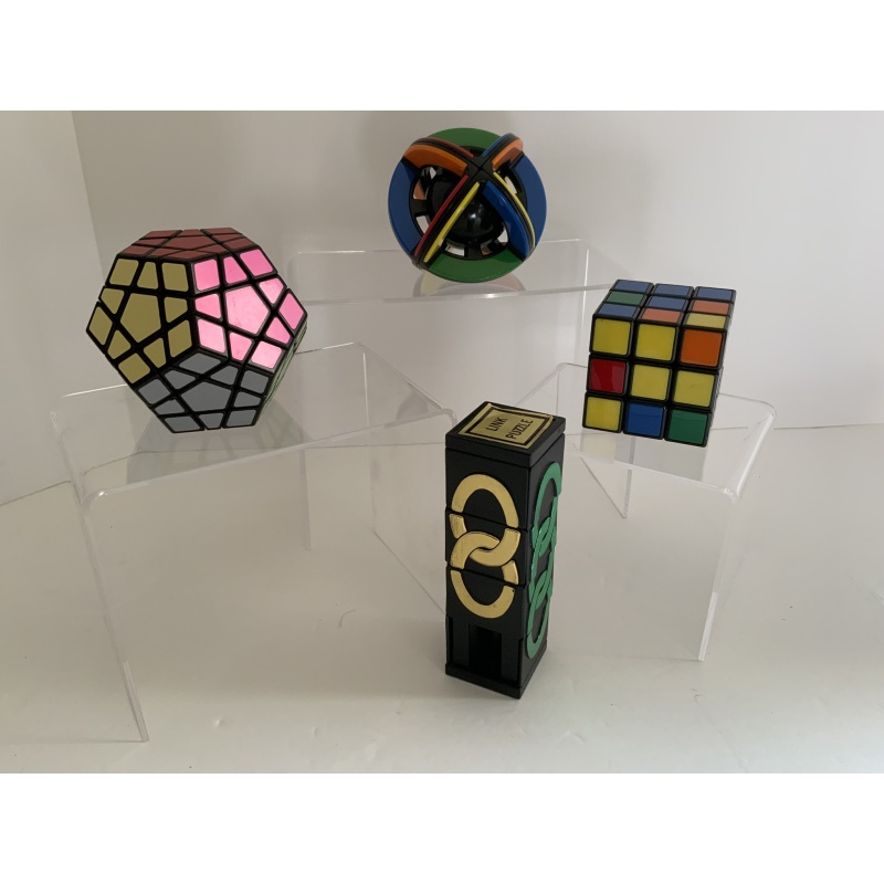 TWISTY PUZZLE LOT - Rubiks Orbit Puzzle, Rubiks Cube, Link Puzzler, The Megaminx