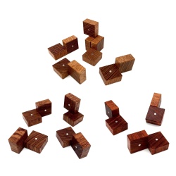 Three, Four + Five Cubes by Kohno Ichiro, Crafted by Eric Fuller
