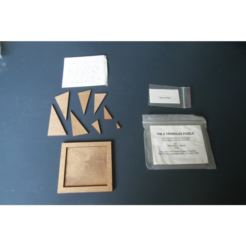 the 8 Triangles Puzzle. IPP 16 Luxembourg exchange from Richard Hess