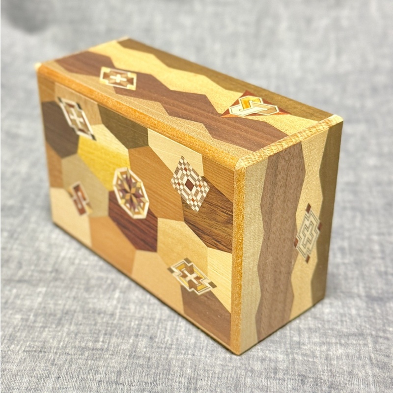 5Sun 10Steps Ran-Yosegi Japanese Puzzle Box