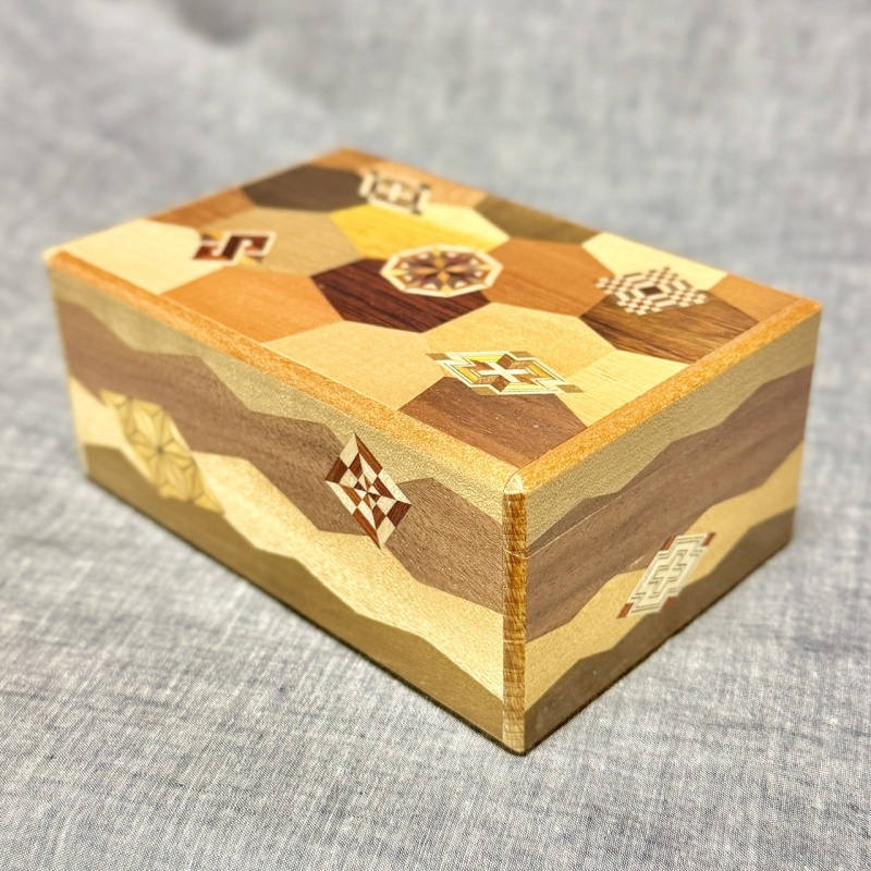 5Sun 10Steps Ran-Yosegi Japanese Puzzle Box