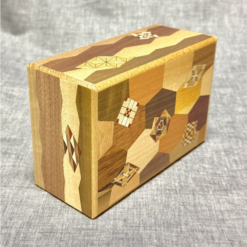 5Sun 10Steps Ran-Yosegi Japanese Puzzle Box