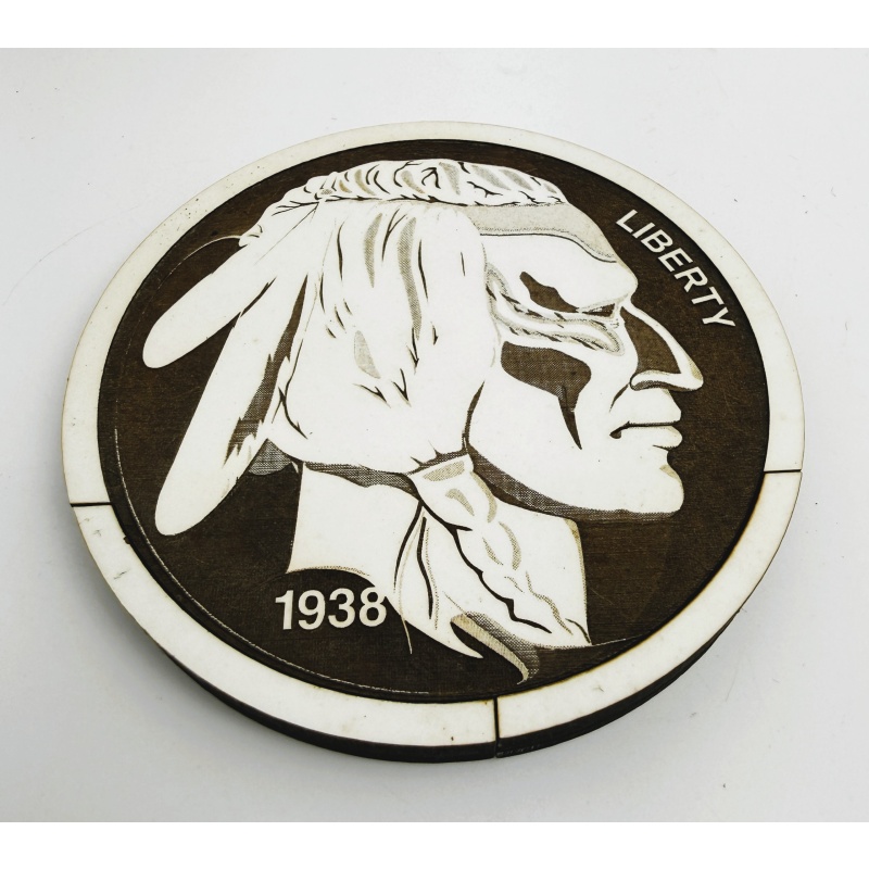 Buffalo Nickel Puzzle original wooden version