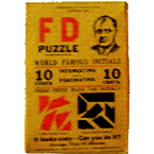 F D puzzle. Manufactured by Perry & Elliot Co. In 1933