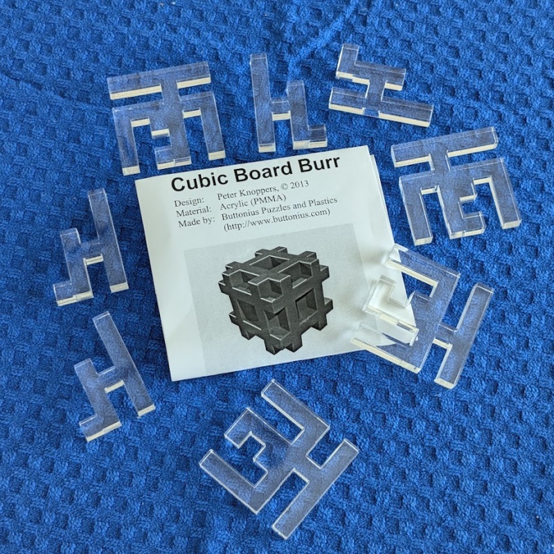 Cubic Board Burr (IPP34) by Peter Knoppers / Buttonius Puzzles