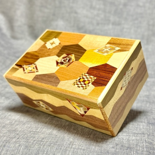 5Sun 10Steps Ran-Yosegi Japanese Puzzle Box