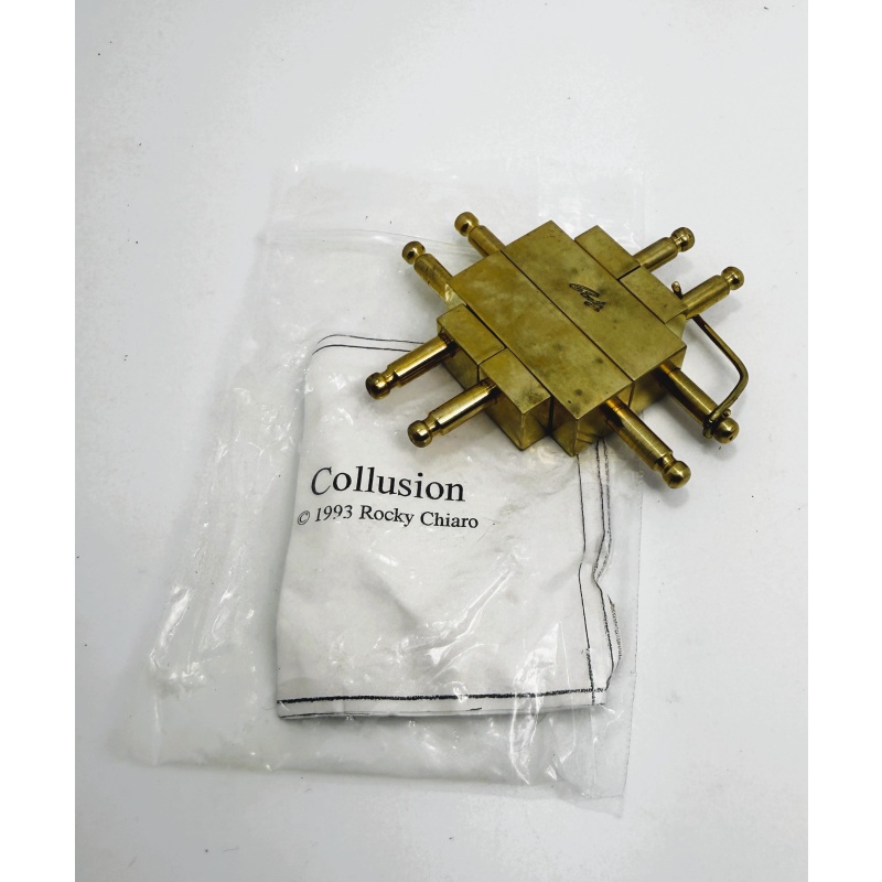 Collusion original brass puzzle by Rocky Chiaro