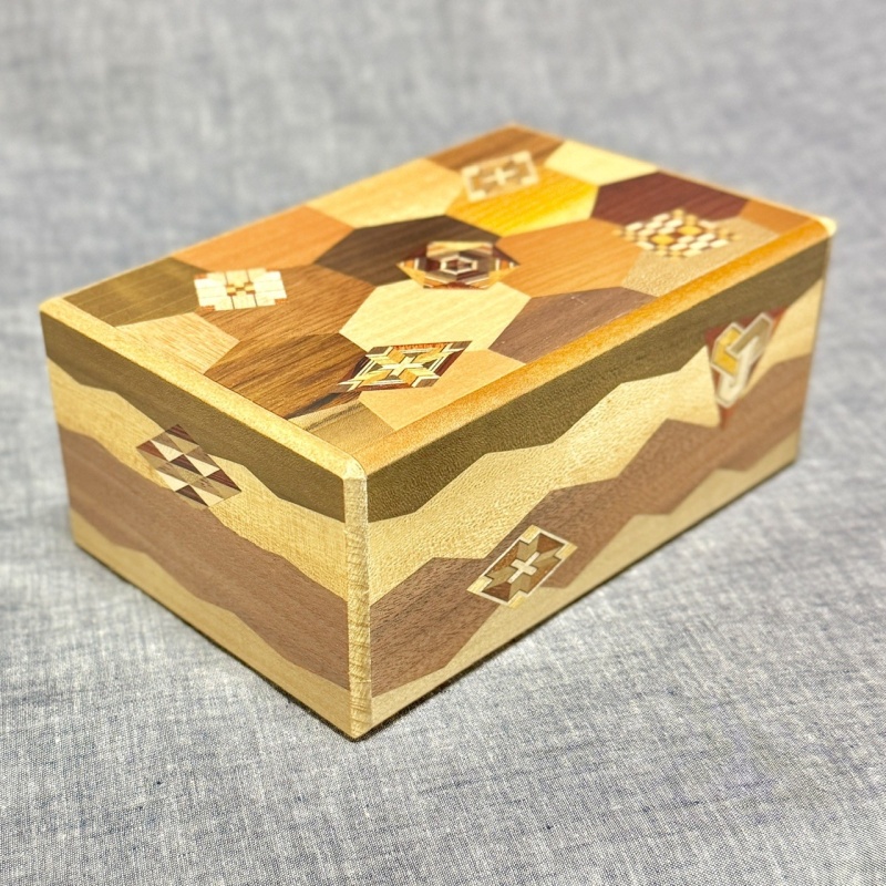 5Sun 10Steps Ran-Yosegi Japanese Puzzle Box