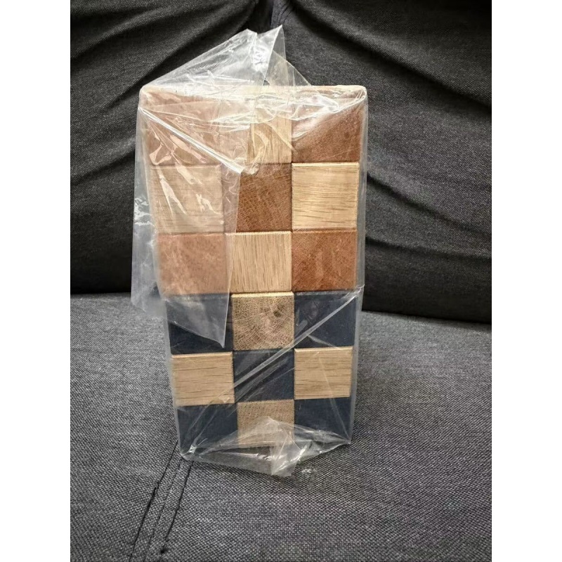 "Checker Cube (set)"(K-3-2) Karakuri Box Akio Kamei