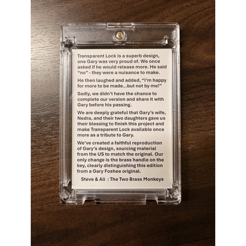Transparent Lock by Gary Foshee