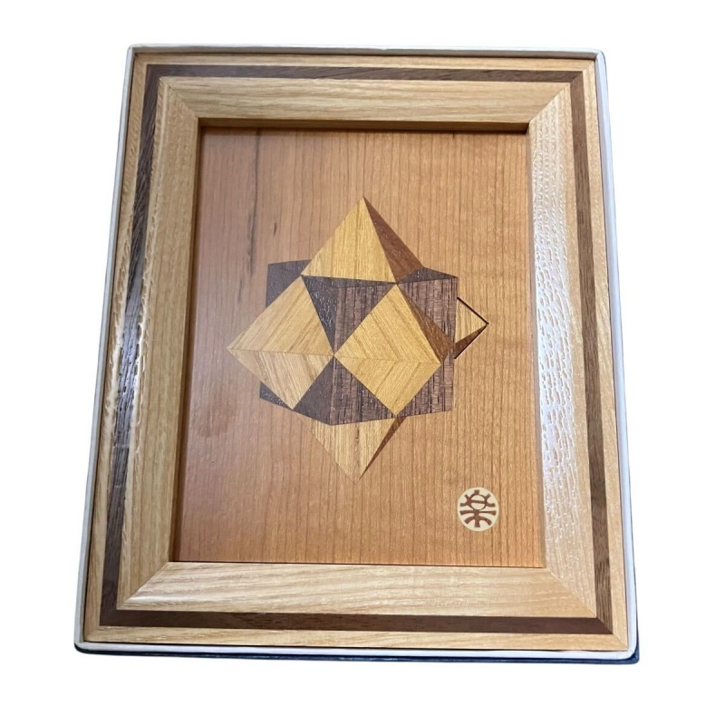 "Small Frame(Puzzle)"(P-28-3) Karakuri Box Akio Kamei