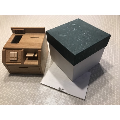 Karakuri Please Pay the Fee Japanese Puzzle box by Hiroshi Iwahara