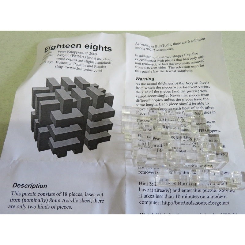 Eighten eights , IPP31 exchange puzzle