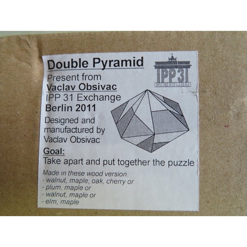 Double Pyramid, IPP31 exchange puzzle