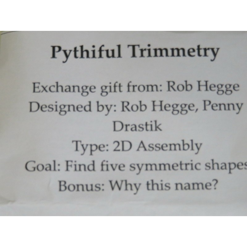 Pythiful Trimmetry, IPP37 exchange puzzle
