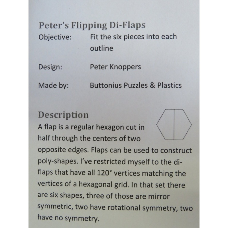 Peter&#039;s Flipping Di-Flaps, IPP37 exchange puzzle