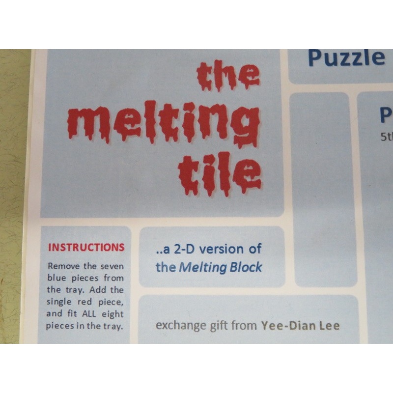 The Melting Tile, IPP37 exchange puzzle