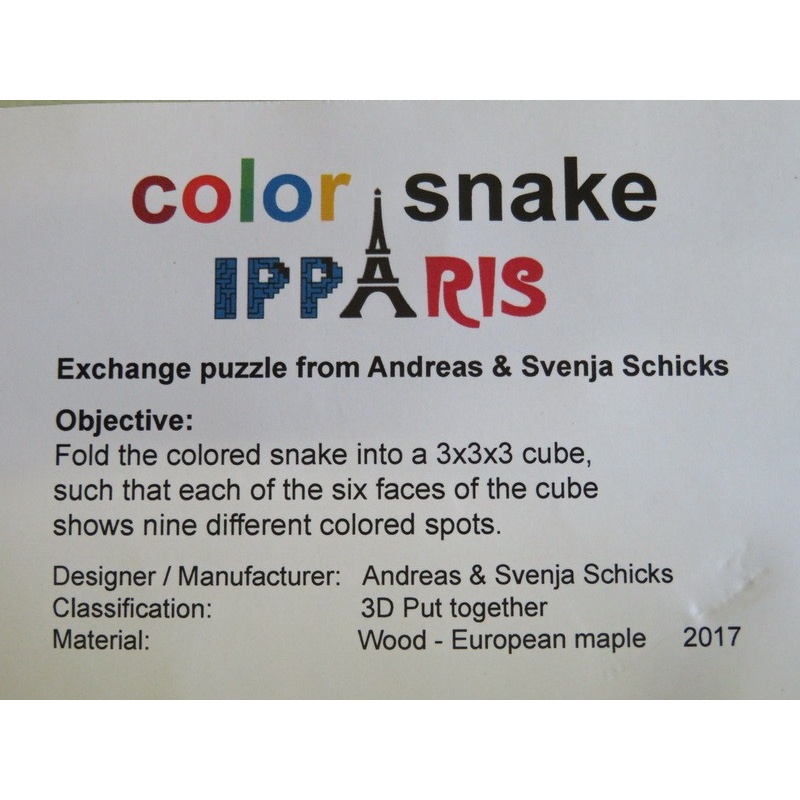 color snake, IPP37 exchange puzzle