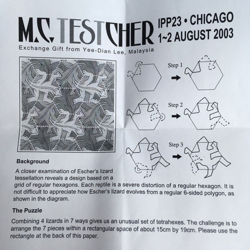 M.C. TESTCHER, IPP23 exchange puzzle