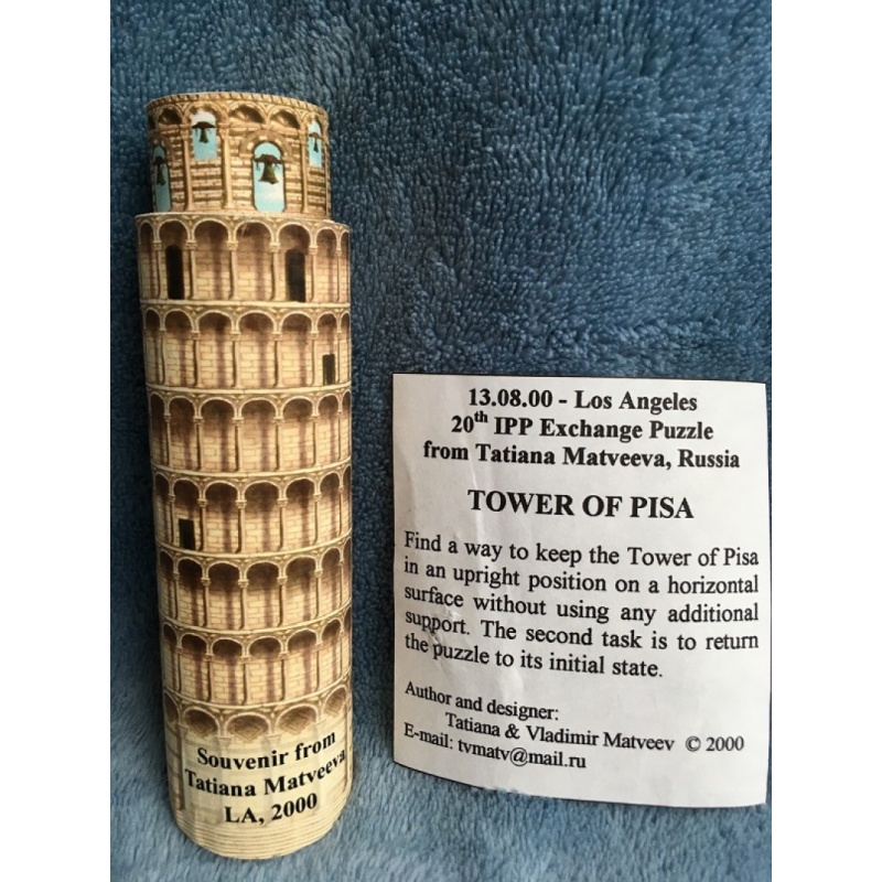 Tower of Pisa, IPP20 exchange puzzle