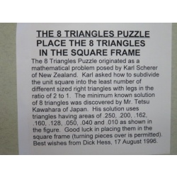 The 8 triangles puzzle - IPP16 exchange puzzle