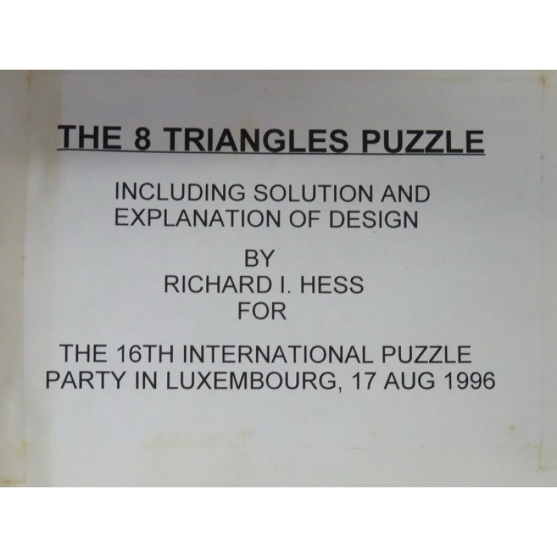 The 8 triangles puzzle, IPP16 exchange puzzle