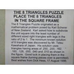 The 8 triangles puzzle, IPP16 exchange puzzle