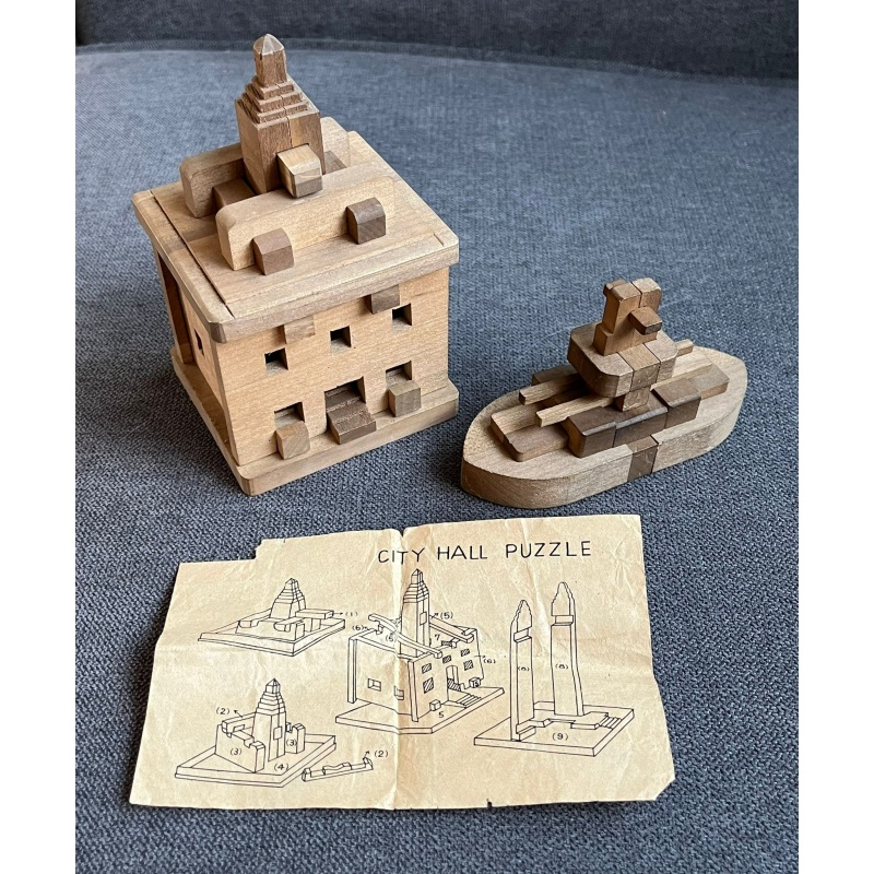 2 vintage Yamanaka Kumiki works