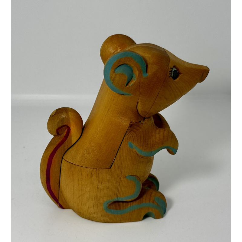 Mongolian Mouse wooden interlocking puzzle box