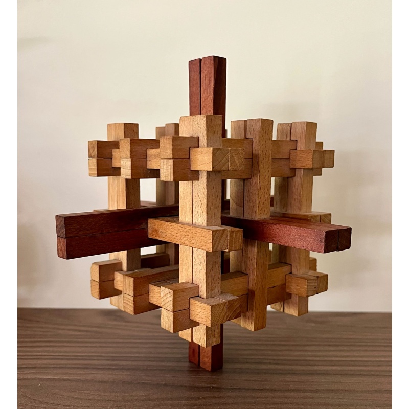 3 Vintage Burr puzzles