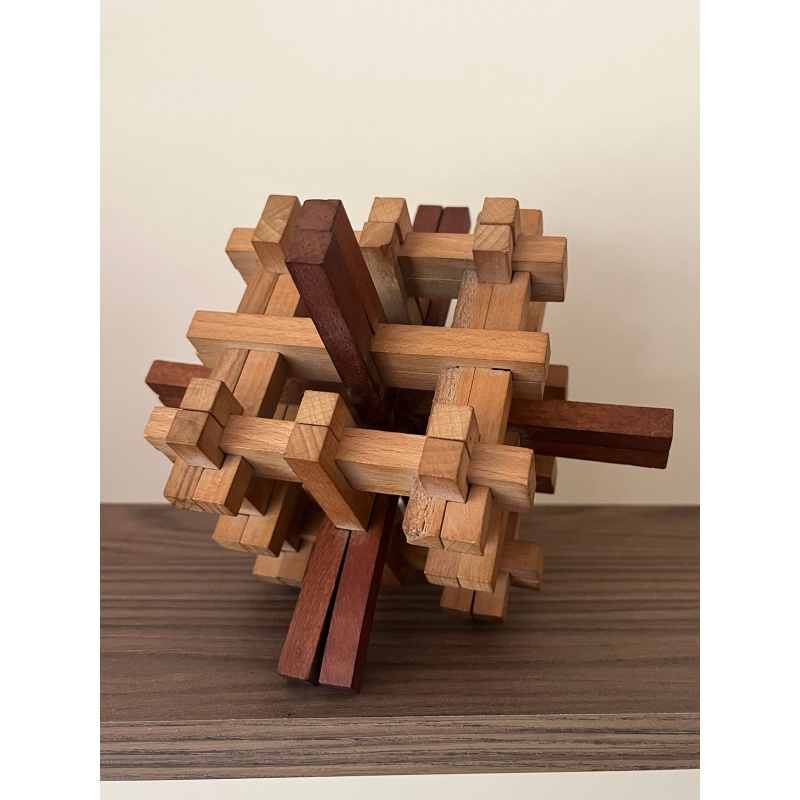3 Vintage Burr puzzles