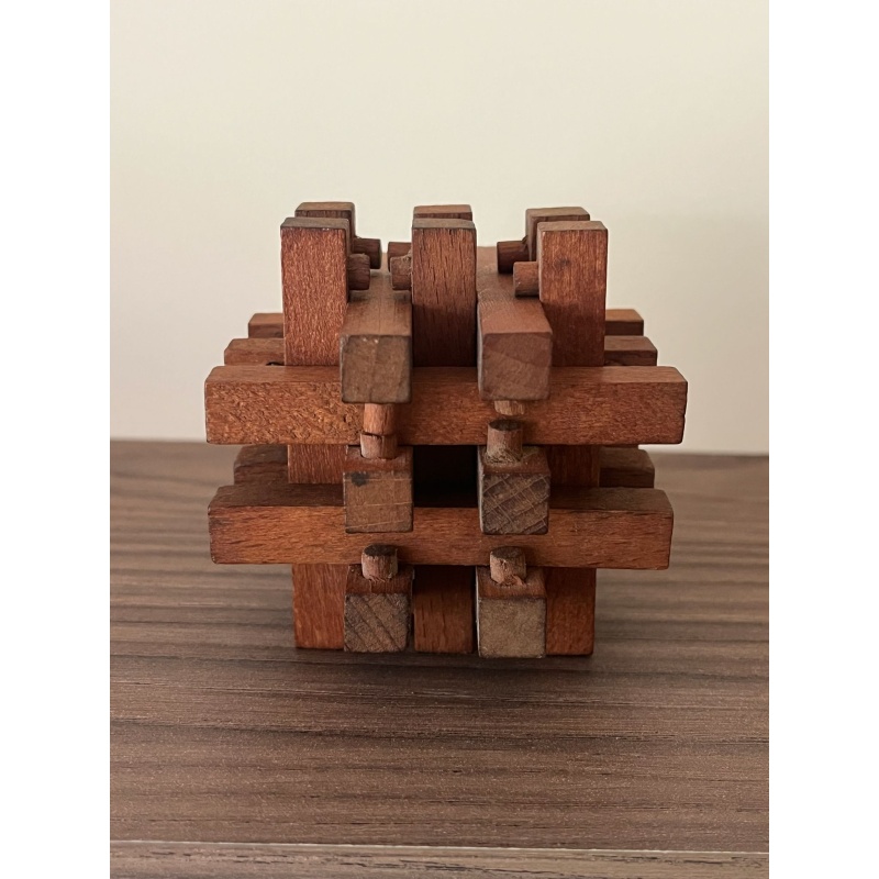 3 Vintage Burr puzzles