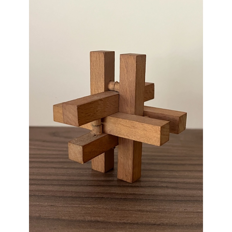 3 Vintage Burr puzzles