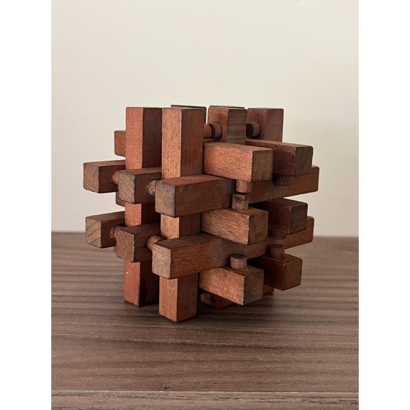 3 Vintage Burr puzzles