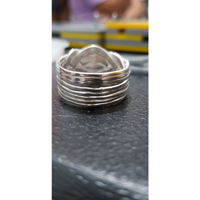 STERLING SILVER 8-BAND PUZZLE RING