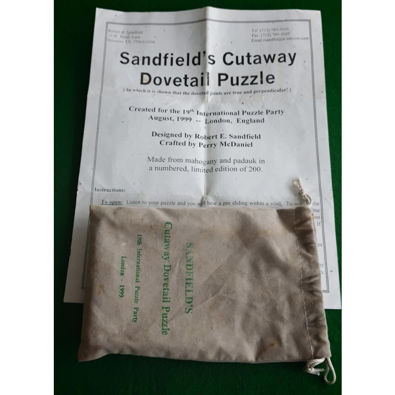 IPP 19 Sandfield's Cutaway Dovetail Puzzle
