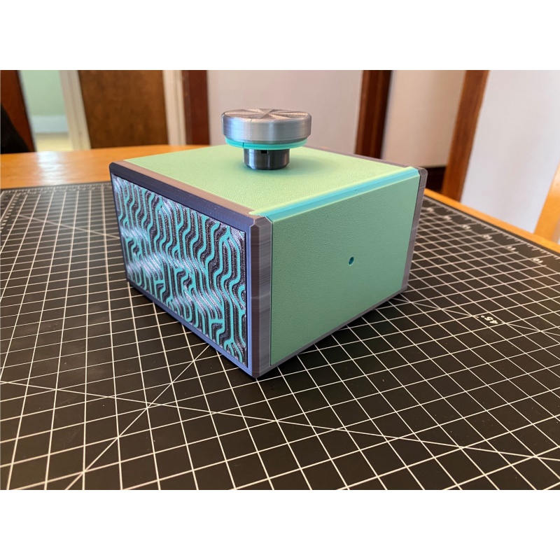 Coast-in Case - Sequential Discovery Puzzle Box - RETRO Aqua/Silver