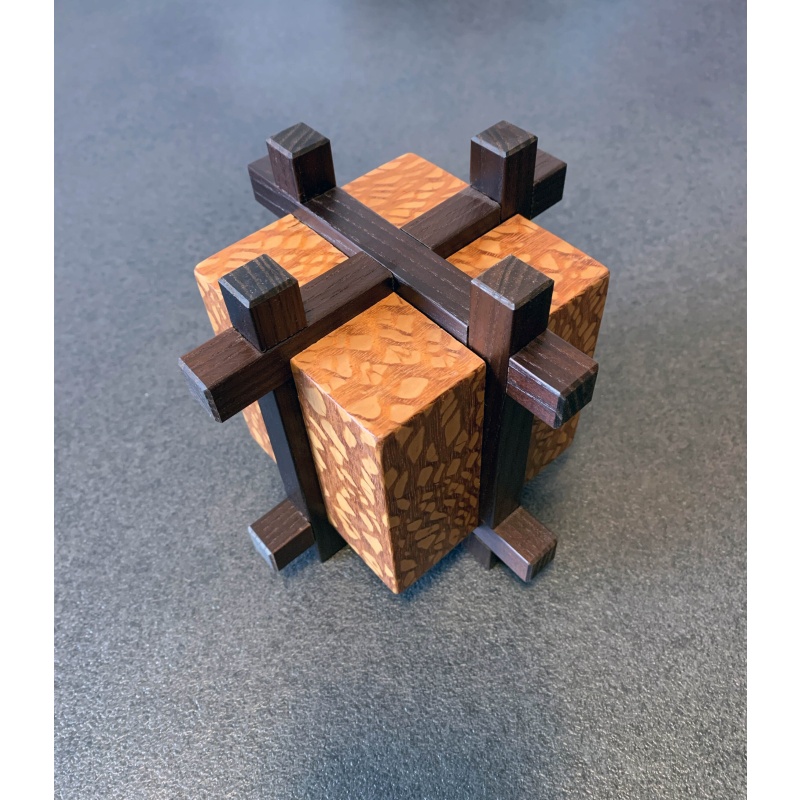 Caged Block Puzzle Box by Bill Sheckels