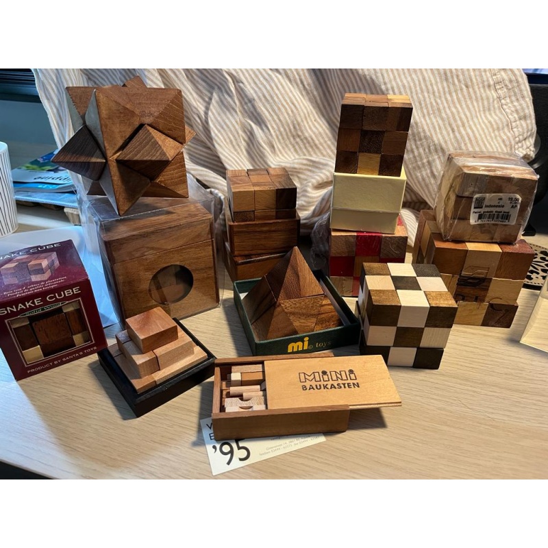 Set of 12 older wooden puzzles