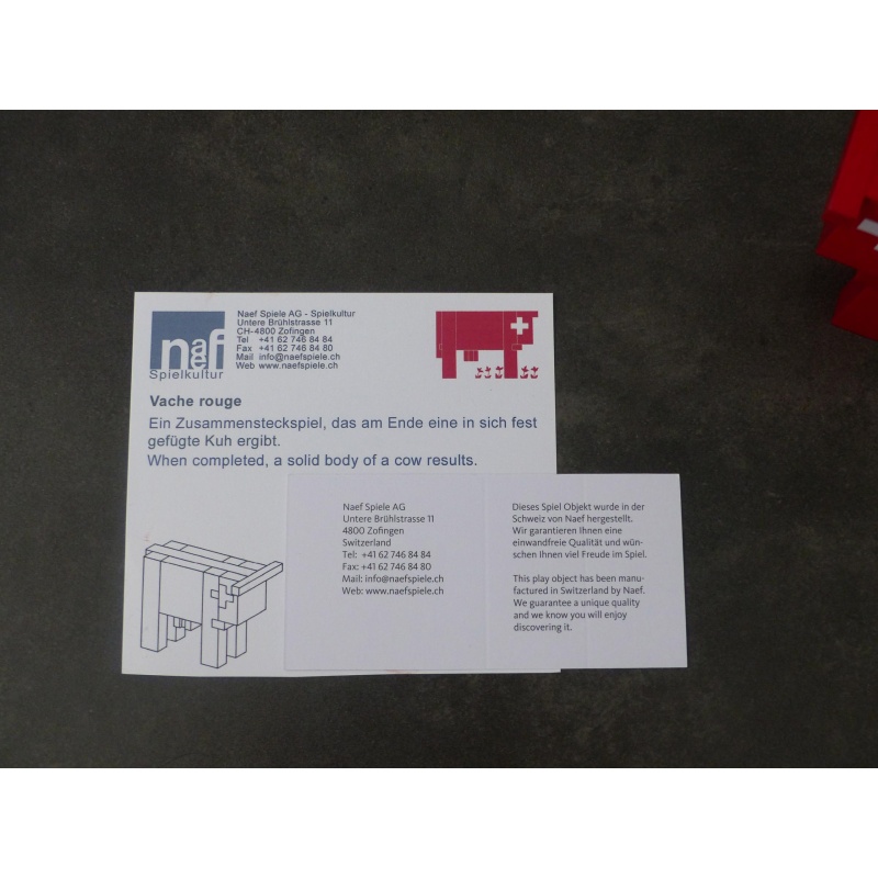 Swiss Cow Puzzle in Red and White