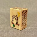 Yosegi Secret Box Owl and Moon