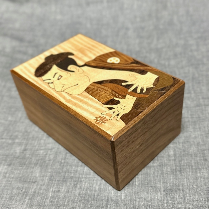 Sharaku Secret Box (Uchiyama’s Wood Inlay Art)