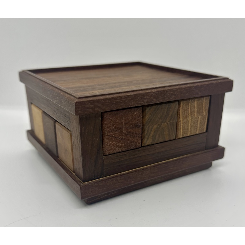 Juno’s framed Burr. A Trevor Wood original puzzle.
