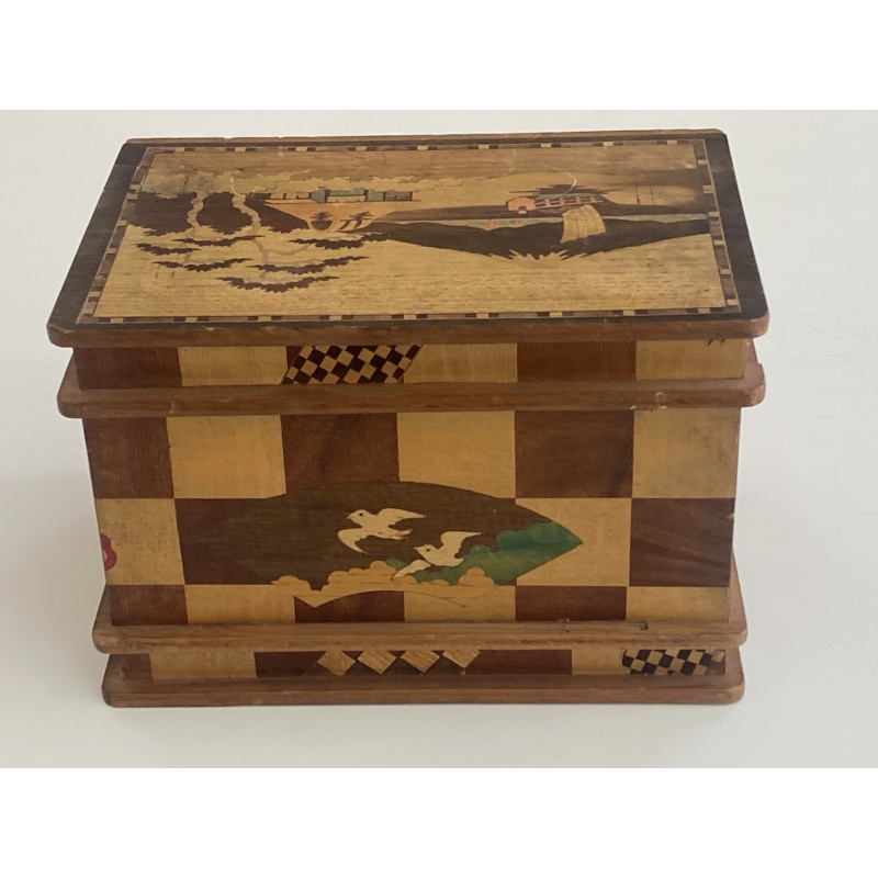 RARE Vintage LARGE Ruiji Japanese Puzzle Box - NO KEY